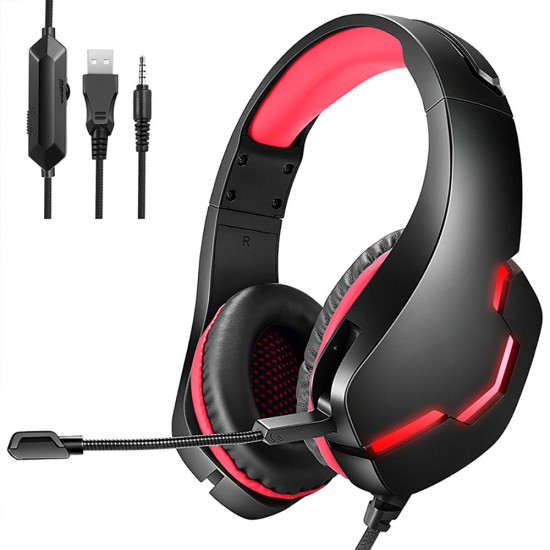 GH10 Gaming Headset 40mm Driver Unit USB 3.5mm Wired Bass Gaming Headphone Stereo Video for PS4 Computer PC Gamer