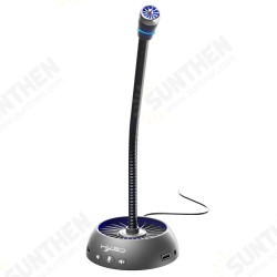 F15 Microphone Cool Lighting Design USB Noise Reduction And Anti-Current Adjustable Volume 360° Pickup Hi-Fi Microphone F15 Microphone Cool Lighting Design USB Noise Reduction And Anti-Current Adjustable Volume 360° Pickup Hi-Fi Microphone