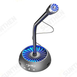 F15 Microphone Cool Lighting Design USB Noise Reduction And Anti-Current Adjustable Volume 360° Pickup Hi-Fi Microphone F15 Microphone Cool Lighting Design USB Noise Reduction And Anti-Current Adjustable Volume 360° Pickup Hi-Fi Microphone