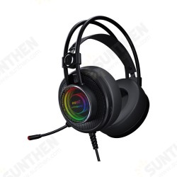 K1 Gaming Headset Virtual 7.1 Channel 50mm Driver Unit RGB Light High Sensitivity Microphone Headphone for PC K1 Gaming Headset Virtual 7.1 Channel 50mm Driver Unit RGB Light High Sensitivity Microphone Headphone for PC
