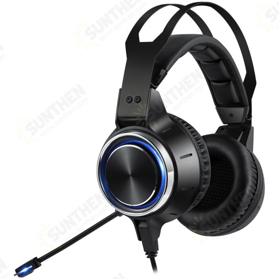 K15 Gaming Headset 50mm Unit RGB Rainbow Colors Noise Canceling 0mnidirectional Mic Line Control for PS4 PC for Xbox one Laptop