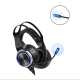 K15 Gaming Headset 50mm Unit RGB Rainbow Colors Noise Canceling 0mnidirectional Mic Line Control for PS4 PC for Xbox one Laptop