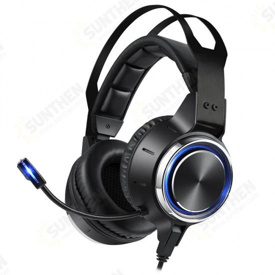 K15 Gaming Headset 50mm Unit RGB Rainbow Colors Noise Canceling 0mnidirectional Mic Line Control for PS4 PC for Xbox one Laptop