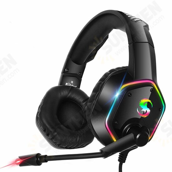 K15 Gaming Headset 7.1 Surround Sound Exquisite LED Lights Omni-directional Noise Reduction 360° Adjustable Microphone