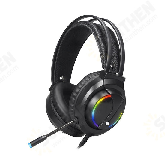 K2 Gaming Headset 50mm Loudspeaker Colorful Breathing Light 360° Sensitive Microphone for PC