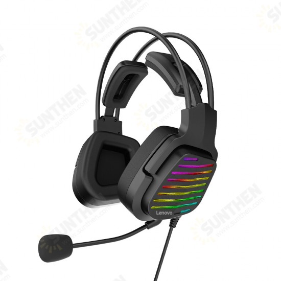 G40 Wired Headset 7.1 Stereo RGB Light Over-Ear Gaming Headphone with Mic Noise Canceling USB For for Laptop Computer