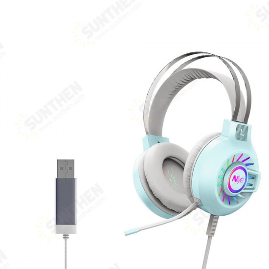 M10 7.1 Virtual Stereo Surround Sound Gaming Headset 3-in-1 USB Plug Noise Reduction 360° Adjustable Microphone Large 50mm Speaker