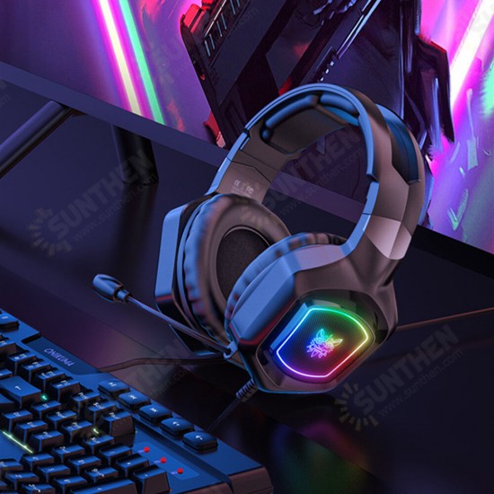 X8 Gaming Headset with Premium Omnidirectional Noise Cancelling Microphone Cool RGB Lighting Effect for PS4 PC Laptop