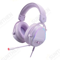 VH650 Wired Gaming Headset Virtual 7.1 Channel 50MM Sound Unit RGB Backlit Headphone with 360° Adjustable Noise-Canceling Microphone for Computer PC Gamer VH650 Wired Gaming Headset Virtual 7.1 Channel 50MM Sound Unit RGB Backlit Headphone with 360° Adjustable Noise-Canceling Microphone for Computer PC Gamer