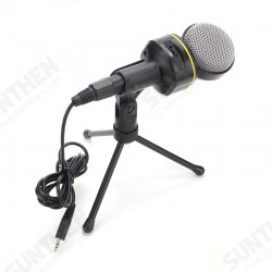SF-930 3.5mm Studio Professional Condenser Sound Recording Microphone with Tripod Holder for PC Laptop SF-930 3.5mm Studio Professional Condenser Sound Recording Microphone with Tripod Holder for PC Laptop