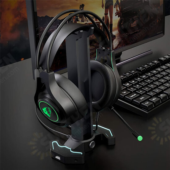 SUTAI V3L Gaming Headset Virtual 7.1 Channel 50mm Unit 7 Color Breathing Light Flexible Microphone for PC