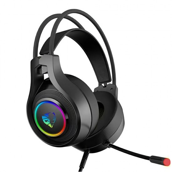 SUTAI V3L Gaming Headset Virtual 7.1 Channel 50mm Unit 7 Color Breathing Light Flexible Microphone for PC