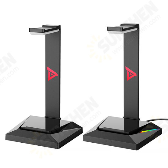 WE-100 Headphone Stand RGB Breathing Light Computer Headset Stand Phone Holder USB USB-C Expand Port