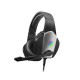 Tuner A1 Gaming Headset 7.1 Channel 50mm Unit 90° Rotatable Microphone RGB Light Effect Scalable Design Noise Reduction Protein Leather Earmuffs