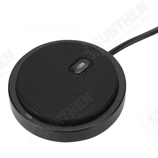 YM-200S M2 Wired 360 degree Pickup Audio Video Omnidirectional Microphone Conference Desktop Computer Black Microphone