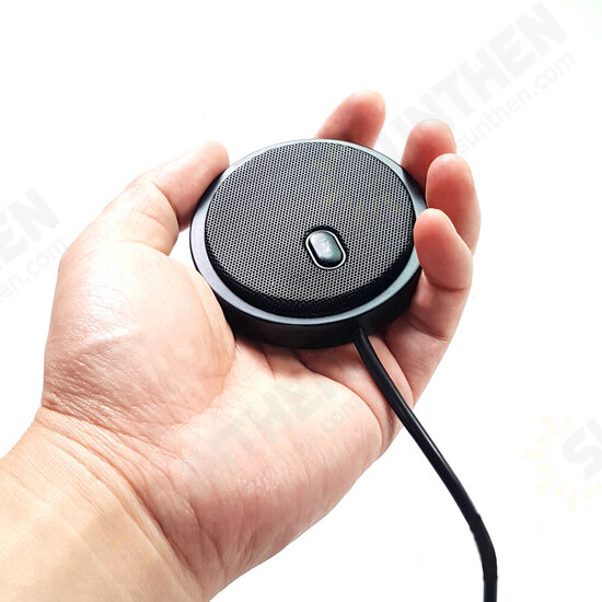 YM-200S M2 Wired 360 degree Pickup Audio Video Omnidirectional Microphone Conference Desktop Computer Black Microphone