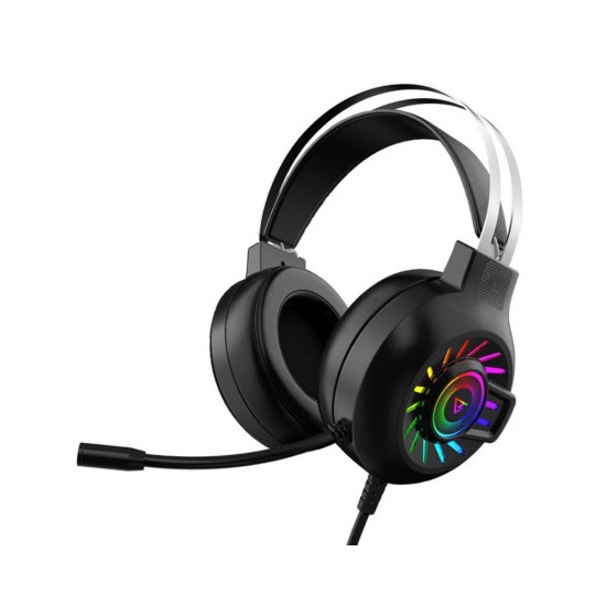 WH H300 Gaming Headset 7.1 Virtual Surround Sound 50mm Unit RGB dynamic breathing Light Headphone Omni-directional Microphone