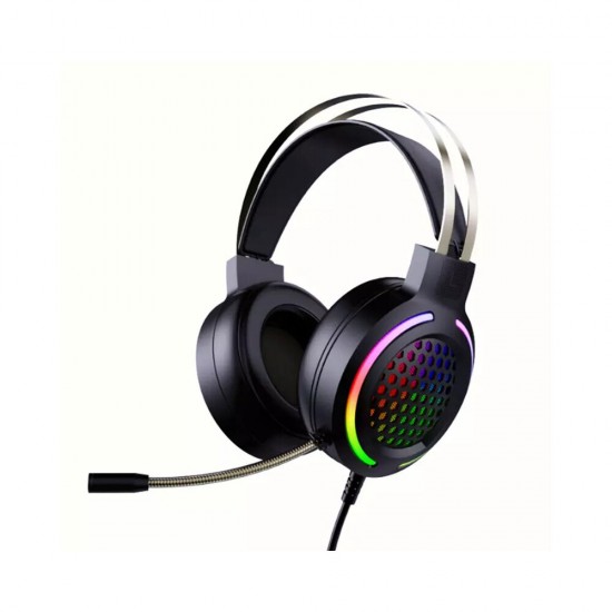 WH H500 Gaming Headset 7.1 Virtual Surround Sound 50mm Unit RGB dynamic breathing Light Headphone Omni-directional Microphone