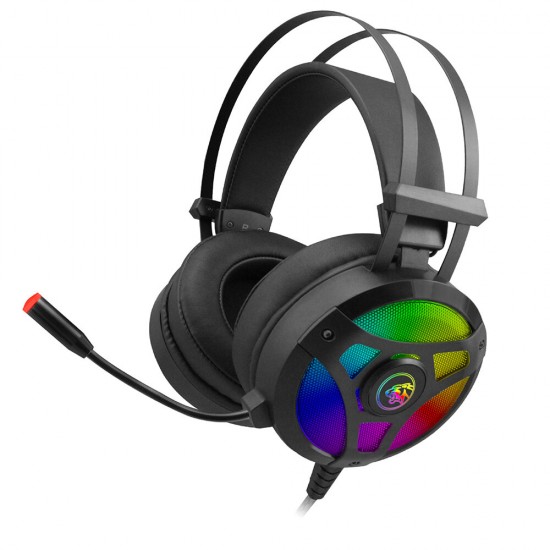 G300M Gaming Headset 7.1 Virtual Surround Sound 50mm Driver Unit RGB Light Powerful Bass Noise Reduction Mic for PC