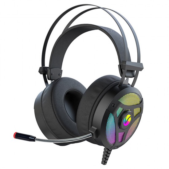 G300M Gaming Headset 7.1 Virtual Surround Sound 50mm Driver Unit RGB Light Powerful Bass Noise Reduction Mic for PC