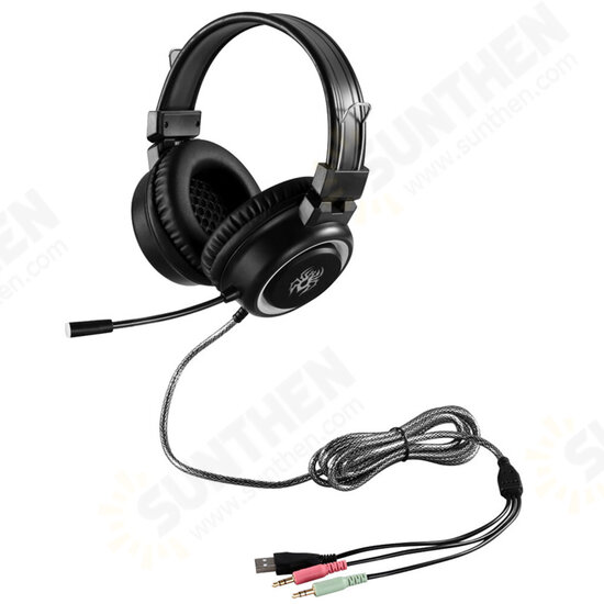 V5 RGB Gaming headphones 50mm Unit Super Bass Stereo with Microphone Over Ear headphone Wired for PC