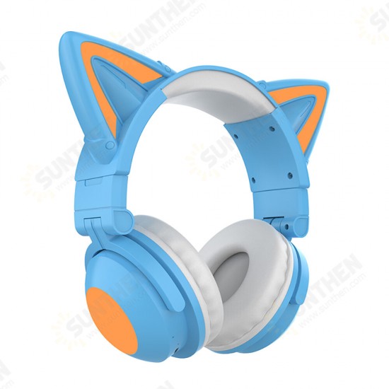 ZW068 bluetooth Headphones LED light Cat Ears Headset Wireless Earphone Headphones BT5.0 Wireless For Samsung for PC