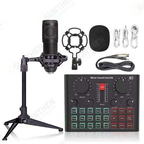 D6 Soundcard Full set of Audio Cards Professional KARAOKE Microphone USB Sound Card Set