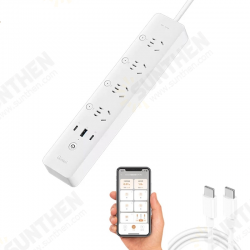 CP5 Pro 2500W Wifi Smart Power Strip Socket 65W USB Charger With 4*AC Outlets/65W Dual USB-C PD/60W USB-A QC3.0 Fast Charging CN AU Plug Adapter CP5 Pro 2500W Wifi Smart Power Strip Socket 65W USB Charger With 4*AC Outlets/65W Dual USB-C PD/60W USB-A QC3.0 Fast Charging CN AU Plug Adapter