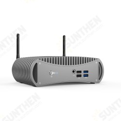 [Fanless Version] FU01 Intel i7-1165G7 Intel lris Xe Graphics Mini PC 16GB DDR4 RAM 512GB SSD WiFi5 RJ45 1000M LAN Thunderbolt4 8K Output HDMI2.0 DP Trible Screen 4K Pro Mini Workstation Computer