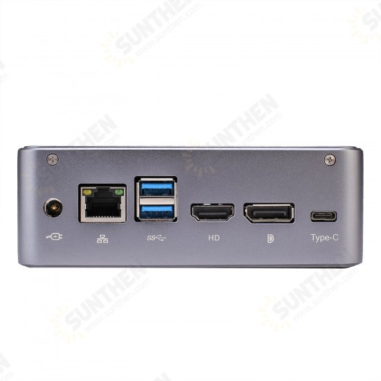 MU02 Intel i7-1065G7 Intel Plus Graphics Mini PC 16GB DDR4 512GB M.2 SSD Desktop PC Quad Core 15W TDP 1.3GHz to 3.9GHz WiFi 5 BT 4.2 LAN HD DP Dual 4K Screen Windows 10