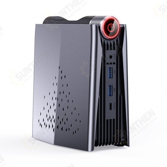 R5 AMD Ryzen 5 5600U 16GB DDR4-3200MHz RAM 512GB M.2 NVMe SSD ROM Mini PC Hexa Core 4.2GHz Max WiFi6 Windows 10 Mini Computer RGB Light Triple Output Gaming Desktop PC