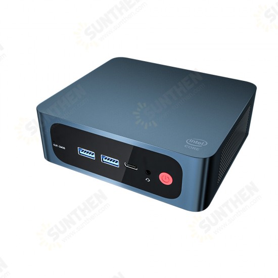 Speed S Mini PC Intel i5-8279U Intel Plus 655 GPU 16GB DDR4 500GB SSD Desktop PC Quad Core 2.4GHz to 4.1GHz WiFi5 BT5.0 LAN 2HDMI Type-C Double Screen 4K Output Windows10 Pro Mini Computer