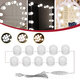 10PC USB Hollywood LED Bulb Vanity Makeup Dressing Table Dimmable Mirror Light Kit DC5V