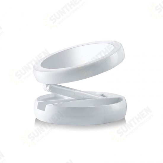 10X Magnifying Lighted Double-Sided Makeup Mirror LED Bathroom Travel Foldable 10X Magnifying Lighted Double-Sided Makeup Mirror LED Bathroom Travel Foldable