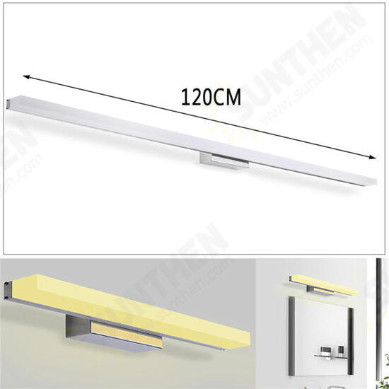 120cm 20W 96 LED Mirror Front Lamp Morden Wall Lamp Stainless Steel 1600LM 85-265V