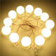 12Pcs Makeup Mirror Vanity LED Light Bulbs LED Gadgets Kit for Dressing Hollywood Super Star