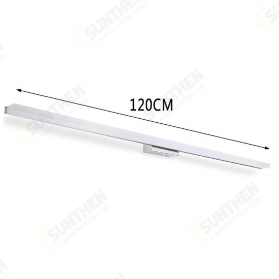 20W Modern Bathroom LED Anti-fog Mirror Front Make-up Wall Light Washroom Lamp 120cm