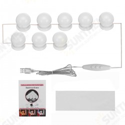 Dimmable Mirror Light Kit USB 8 LED Bulbs Vanity Makeup Dressing Table Hollywood Style Dimmable Mirror Light Kit USB 8 LED Bulbs Vanity Makeup Dressing Table Hollywood Style