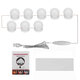 Dimmable Mirror Light Kit USB 8 LED Bulbs Vanity Makeup Dressing Table Hollywood Style Dimmable Mirror Light Kit USB 8 LED Bulbs Vanity Makeup Dressing Table Hollywood Style
