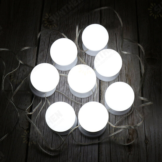 Dimmable Mirror Light Kit USB 8 LED Bulbs Vanity Makeup Dressing Table Hollywood Style Dimmable Mirror Light Kit USB 8 LED Bulbs Vanity Makeup Dressing Table Hollywood Style