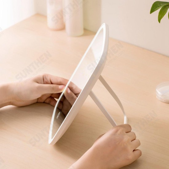 Portable Makeup Mirror Desktop LED Light USB Rechargeable Folding Touch Dimmable Lamp for Dormitory Home