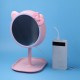 LED Makeup Mirror USB Touch Screen Tabletop Cosmetic Vanity Light Make Up Mirror