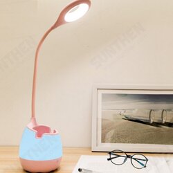 Multifunctional USB Rechargeable Touch Dimmable LED Table Lamp Pen Holder Colorful Night Light Multifunctional USB Rechargeable Touch Dimmable LED Table Lamp Pen Holder Colorful Night Light