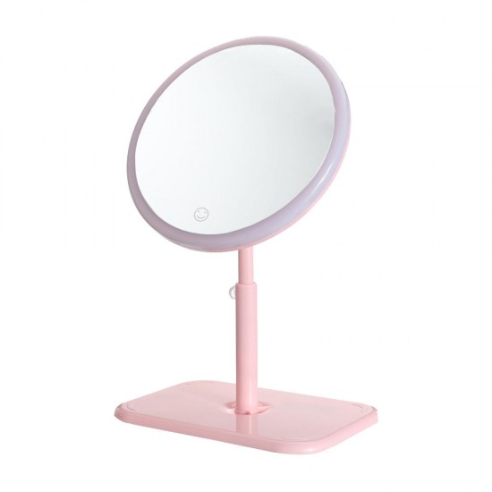Portable Flexible USB Makeup Mirror LED Light Touch Dimmable Storage Base