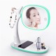 Wireless Charger Makeup Mirror LED Night Light Touch Screen 360° Rotation Desk Lamp