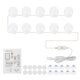 Tri-Color Dimmable USB 6/10/14LEDs Vanity Mirror Lamp Kit Makeup Headlight Dresser Lamp Tri-Color Dimmable USB 6/10/14LEDs Vanity Mirror Lamp Kit Makeup Headlight Dresser Lamp
