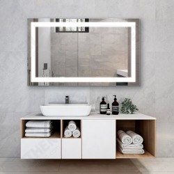 LED Lighted Bathroom Wall Mounted Mirror with High Lumen+Anti-Fog Separately Control+Dimmer Function LED Lighted Bathroom Wall Mounted Mirror with High Lumen+Anti-Fog Separately Control+Dimmer Function
