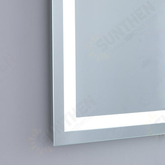 LED Lighted Bathroom Wall Mounted Mirror with High Lumen+Anti-Fog Separately Control+Dimmer Function