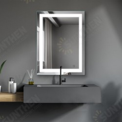 LED Lighted Bathroom Wall Mounted Mirror with High Lumen+Anti-Fog Separately Control+Dimmer Function LED Lighted Bathroom Wall Mounted Mirror with High Lumen+Anti-Fog Separately Control+Dimmer Function