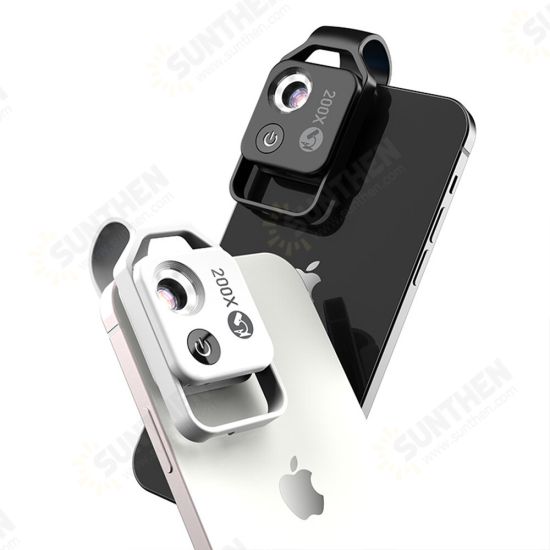 200X Macro Lens Microscope with LED Light for Smartphone Mobile Phone